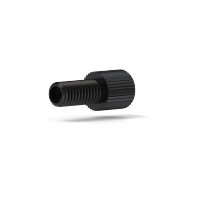 Upchurch Scientific M6X1 Super Flangeless Nut for 1/16 inch or 1/32 inch OD Tubing, M6 Flat Bottom, Standard Knurl, PPS, Black, Single - P-217 - Click Image to Close